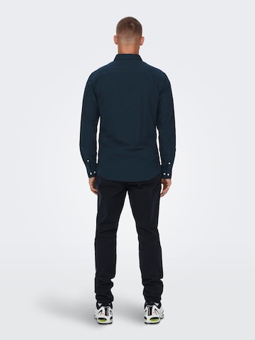 Only & Sons Slim Fit Skjorte 'Alvaro' i blå