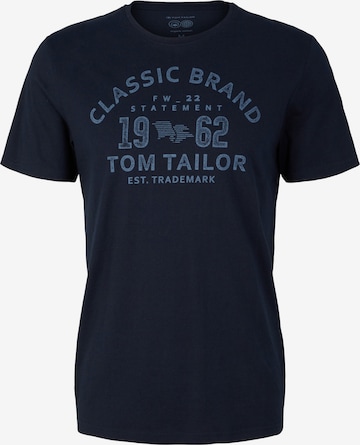 T-Shirt TOM TAILOR en bleu : devant