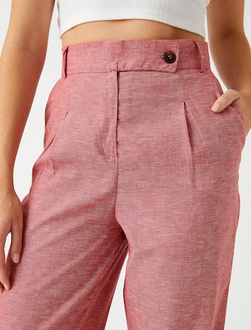 Koton Wide leg Pleat-front trousers in Red