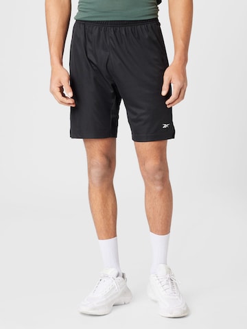 Regular Pantalon de sport Reebok en noir : devant