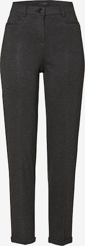 TONI Slim fit Pleated Pants in Grey: front