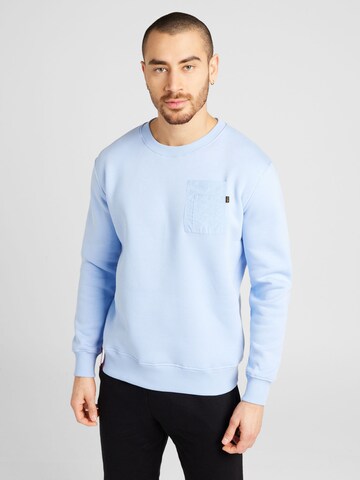 ALPHA INDUSTRIES Sweatshirt in Blau: Vorderseite