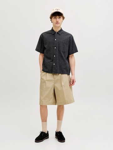 JACK & JONES Comfort fit Button Up Shirt in Black