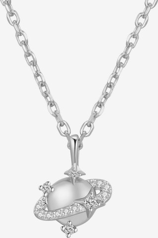 Hey Happiness Necklace 'Planet' in Silver: front