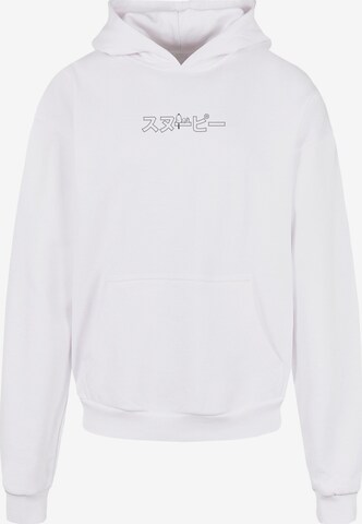 Merchcode Sweatshirt 'Peanuts - Snoopy' in Wit: voorkant