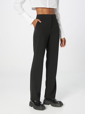 VILA Regular Chino Pants 'DEBORAH' in Black: front