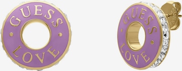 Boucles d'oreilles 'Sportiv' GUESS en violet : devant