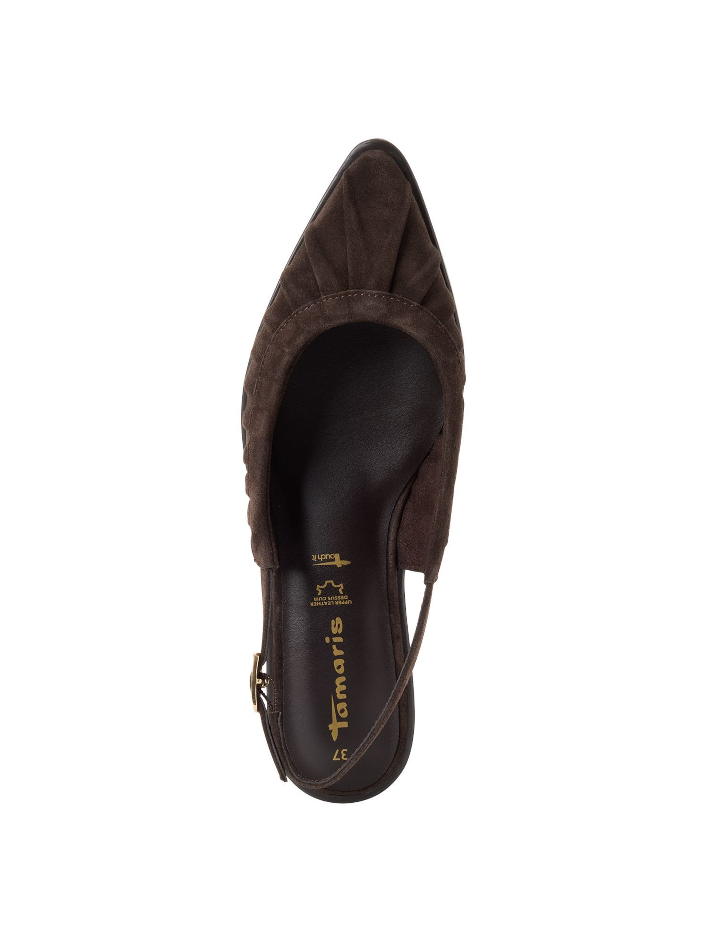Ballerines à lanières Tamaris en marron
