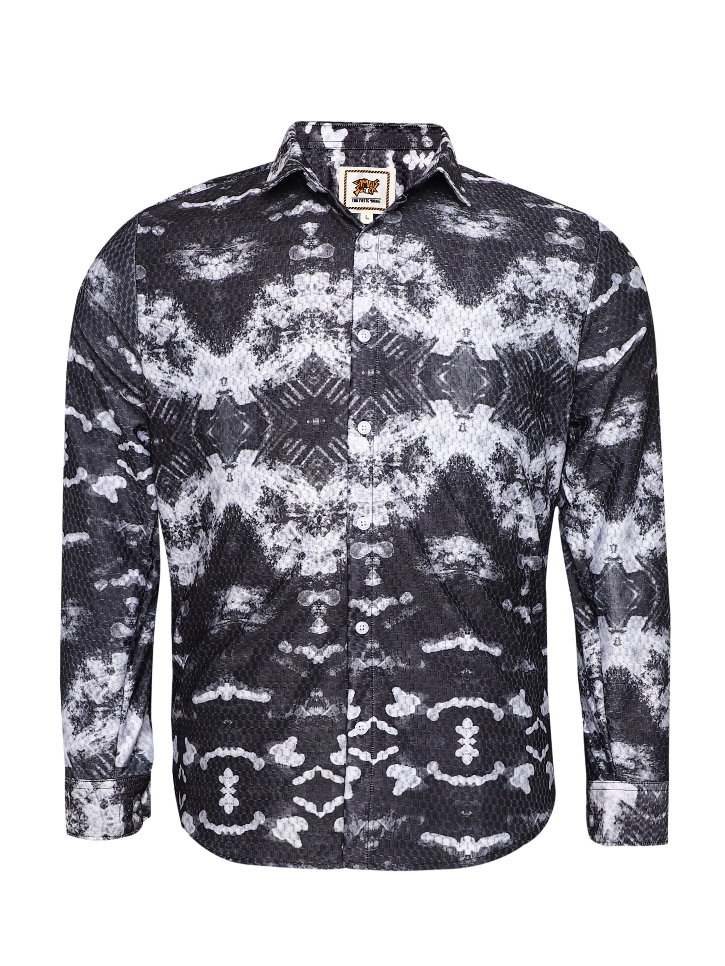 Campus Sutra Regular fit Overhemd in Zwart: voorkant