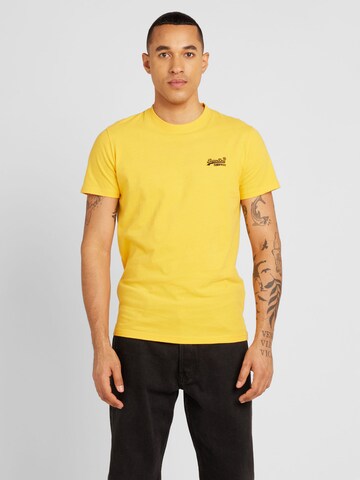 T-Shirt Superdry en jaune : devant