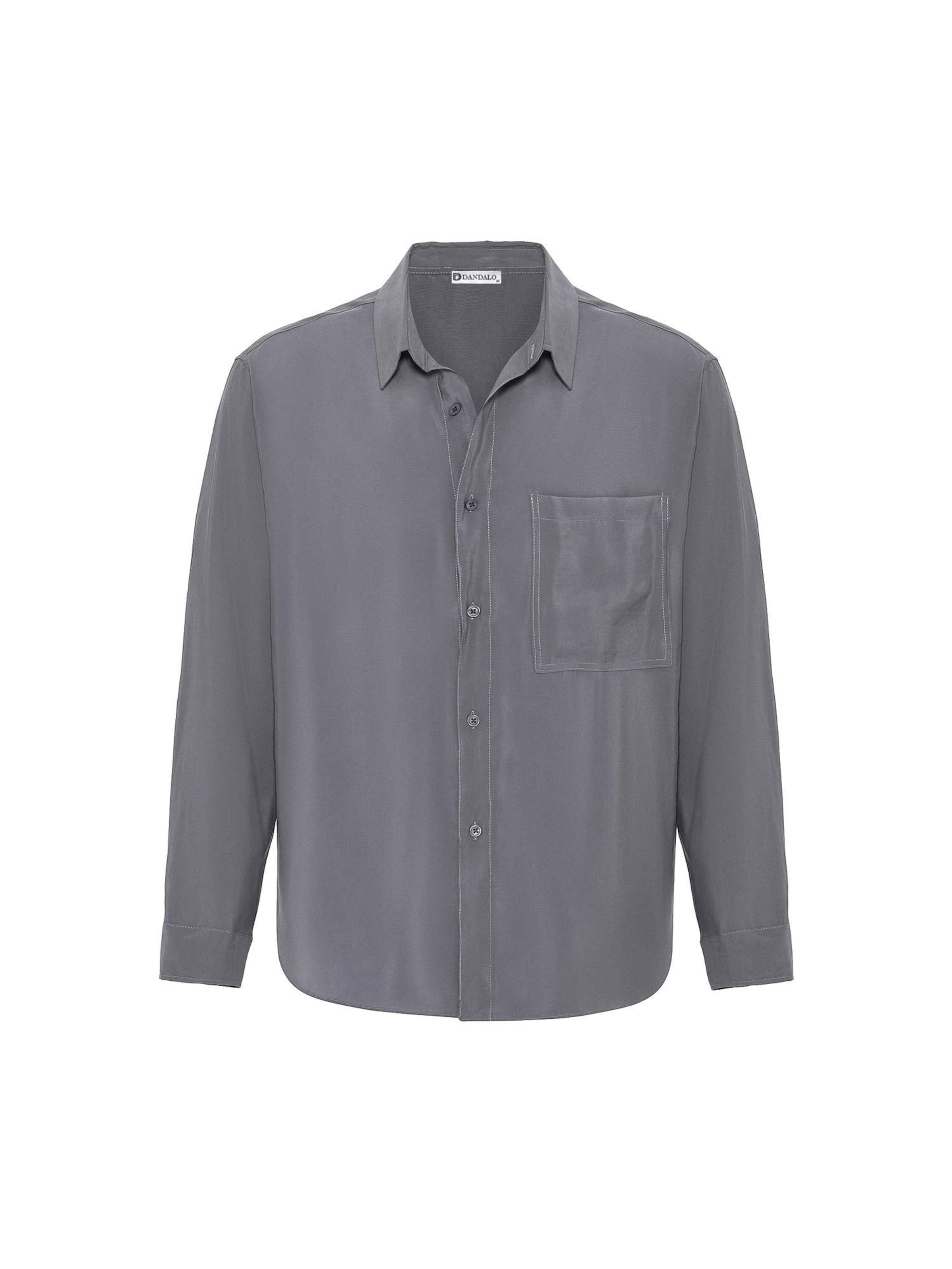 Coupe regular Chemise Dandalo en gris : devant