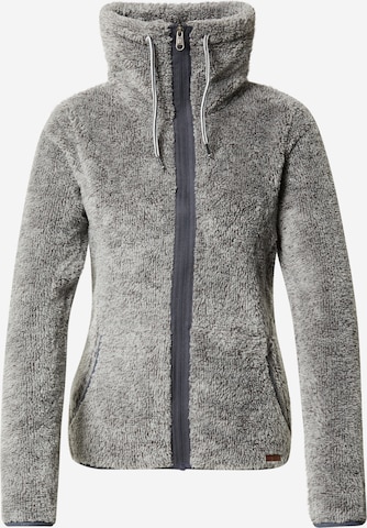 PROTEST Athletic Fleece Jacket 'RIRI' in Grey: front