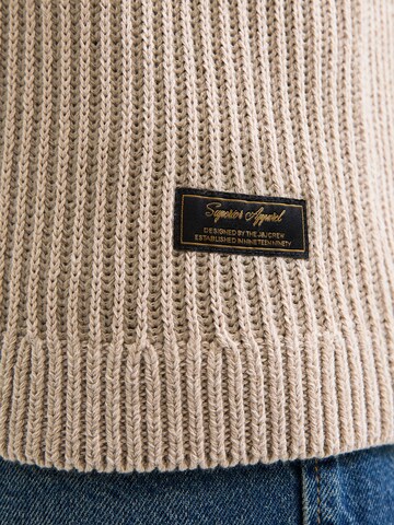 smėlio JACK & JONES Megztinis 'JJEDOVER'