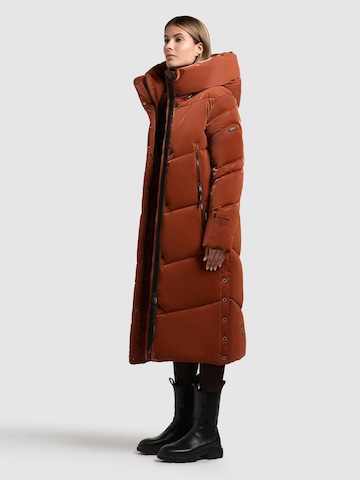 khujo Winter coat 'Pulset Shiny' in Brown