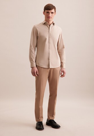 Coupe slim Chemise SEIDENSTICKER en beige