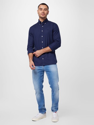 Hackett London Slim fit Button Up Shirt 'OXFORD' in Blue