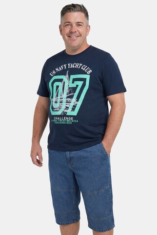 Men Plus T-Shirt in Blau