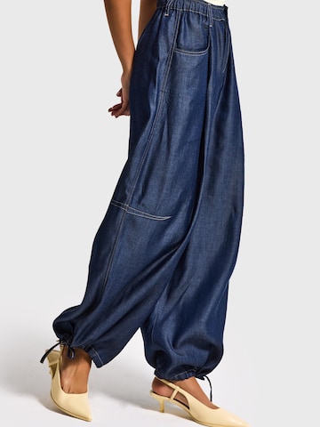 IT'S BASIC Loosefit Jeans 'BARREL BALLOON MID RISE JEANS' in Blauw
