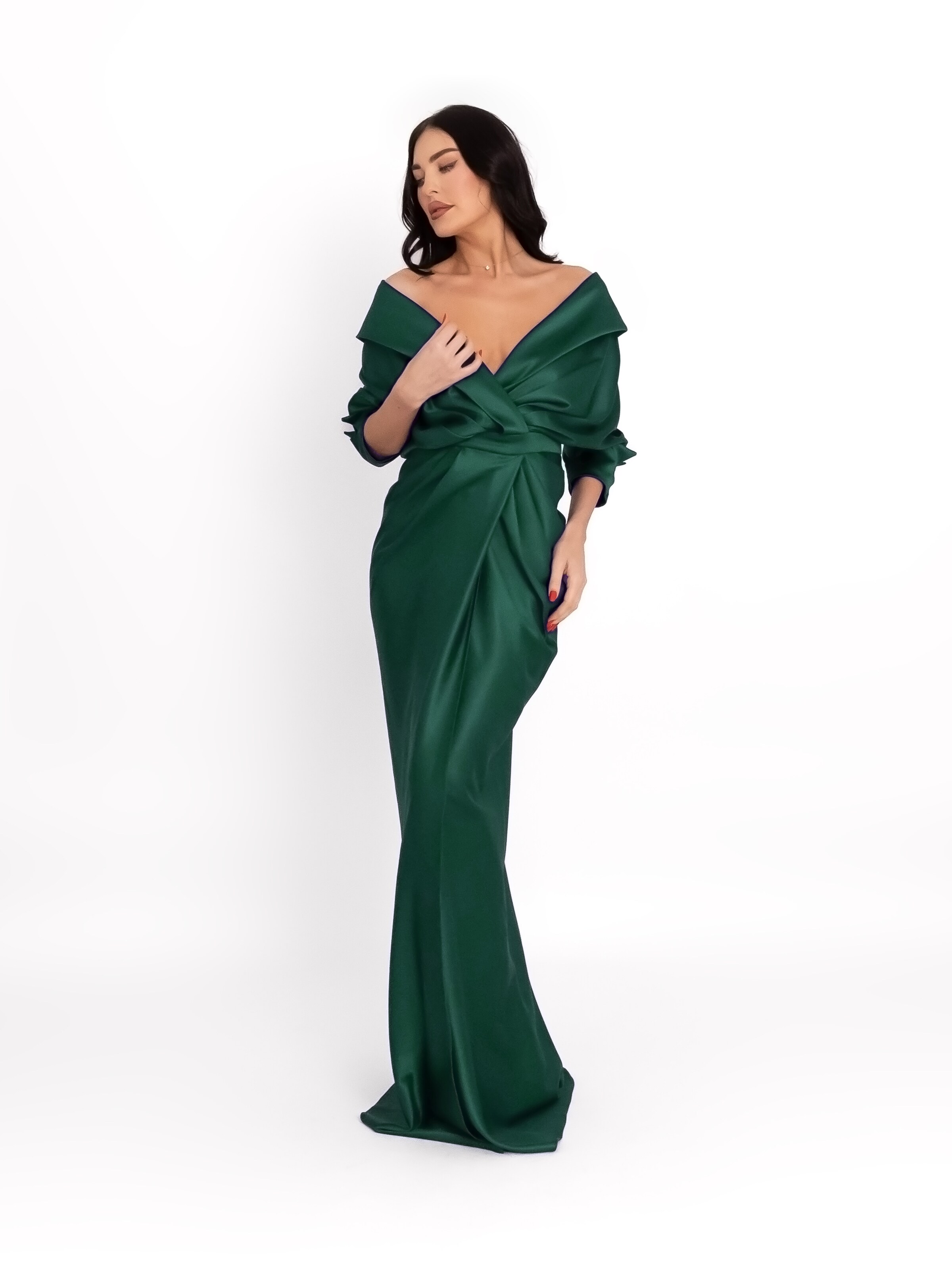 acob a porter Avondjurk in Groen