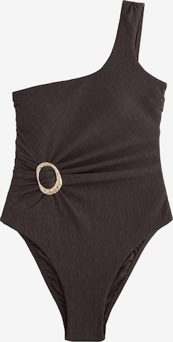 B by Ted Baker Бандо Корректирующий купальник в Коричневый: спереди