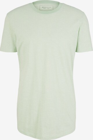 T-Shirt TOM TAILOR DENIM en vert : devant