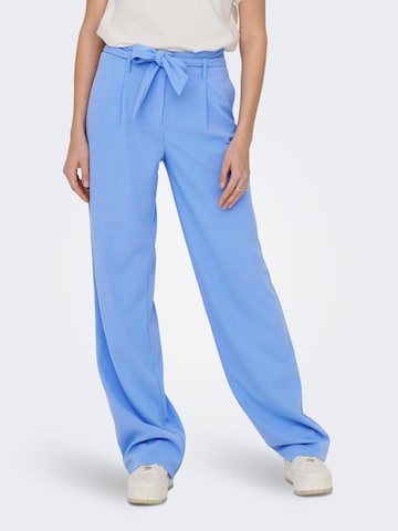 ONLY Regular Bundfaltenhose 'Carolina' in Blau: predná strana