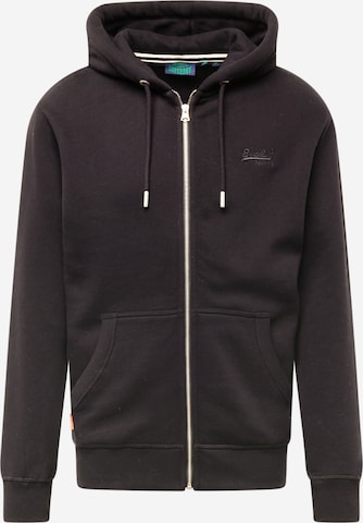 Superdry Sweatjacke 'Essential' in Schwarz: predná strana