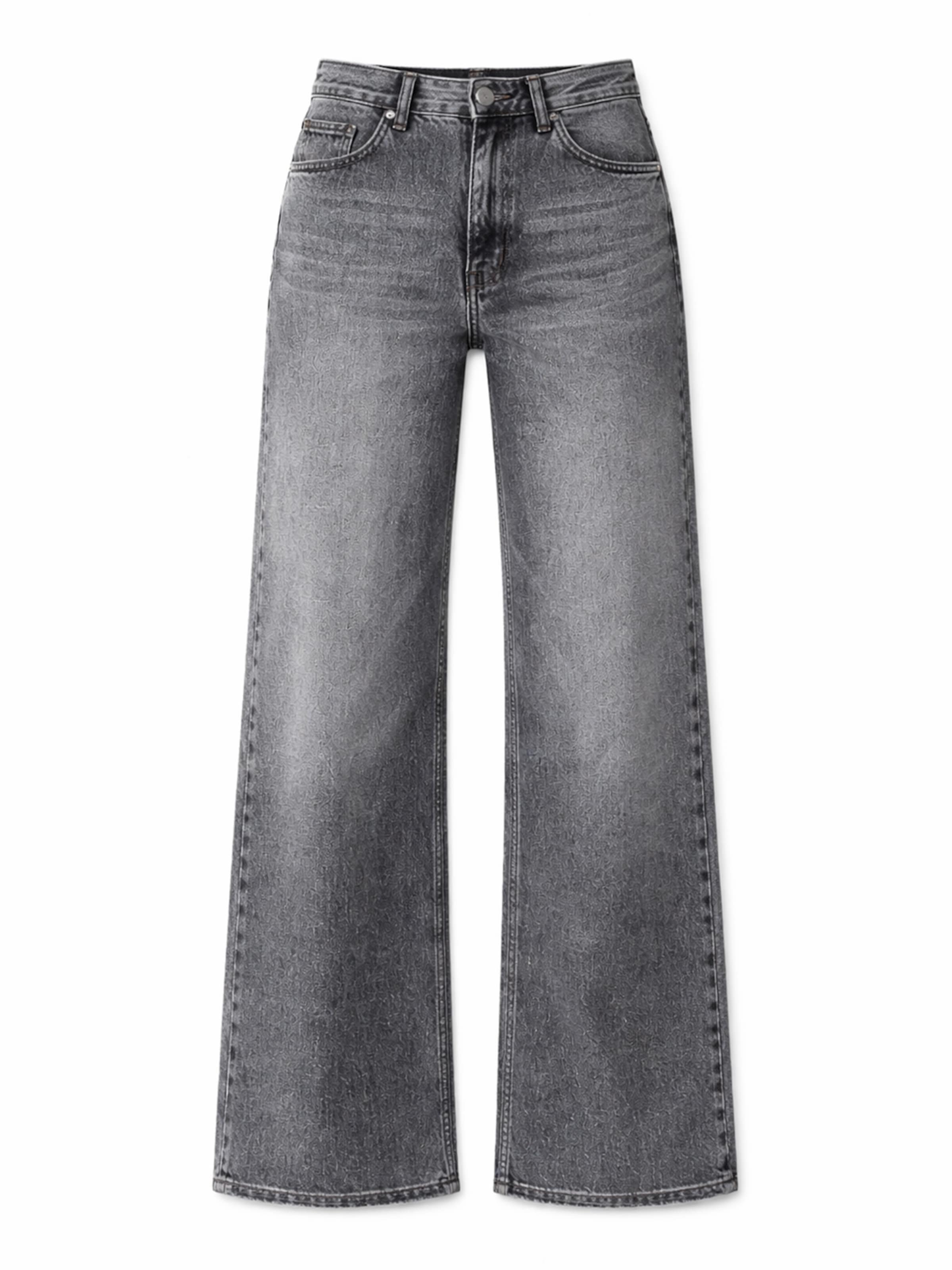 IT'S BASIC Wide leg Jeans 'ELENA Palazzo Mid Rise Jeans' in Grijs: voorkant