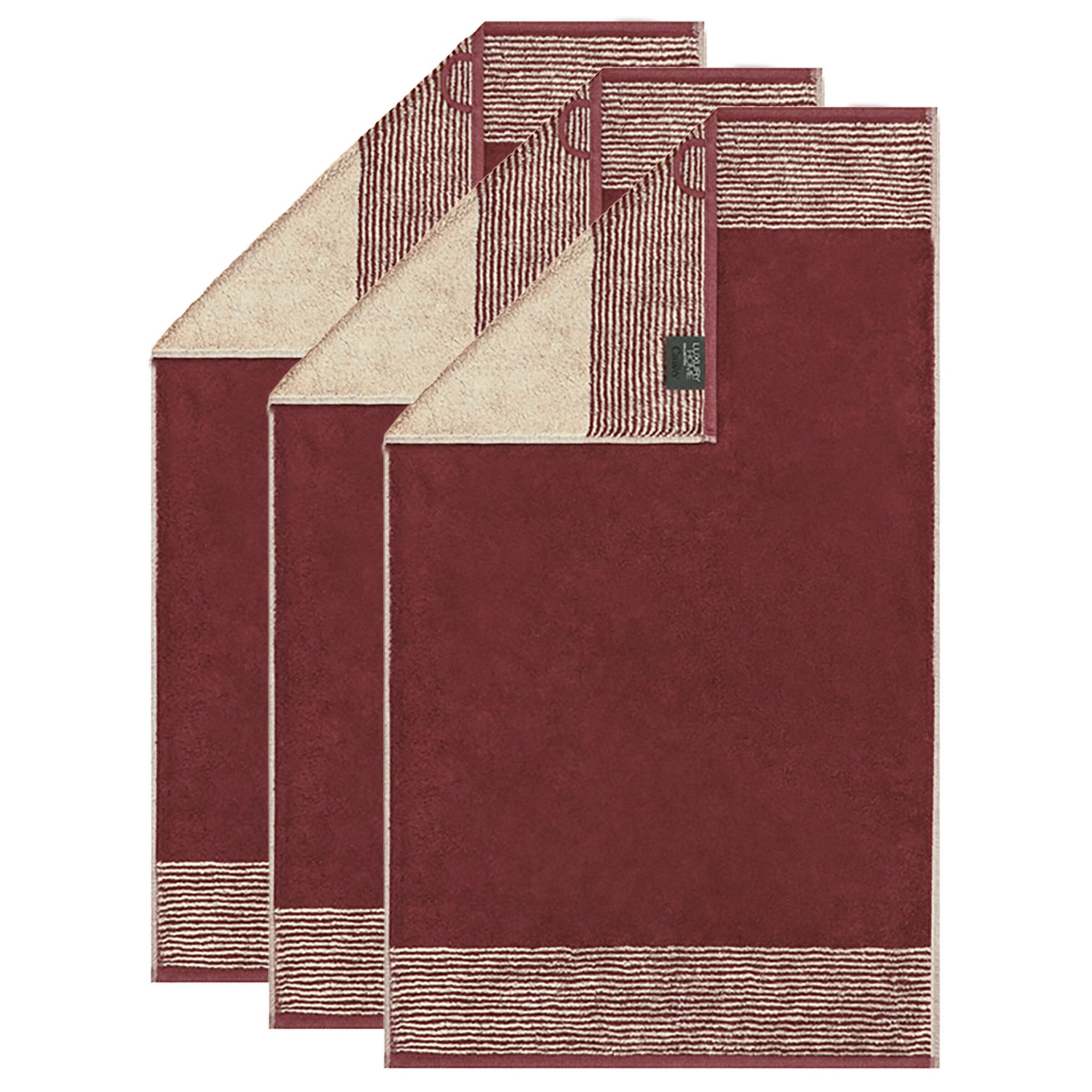 Asciugamano di Cawö in rosso: frontale