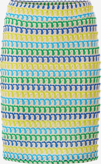 Sijonas iš Rich & Royal, spalva – vandens spalva / sodri mėlyna („karališka“) / citrinos spalva / balta, Prekių apžvalga