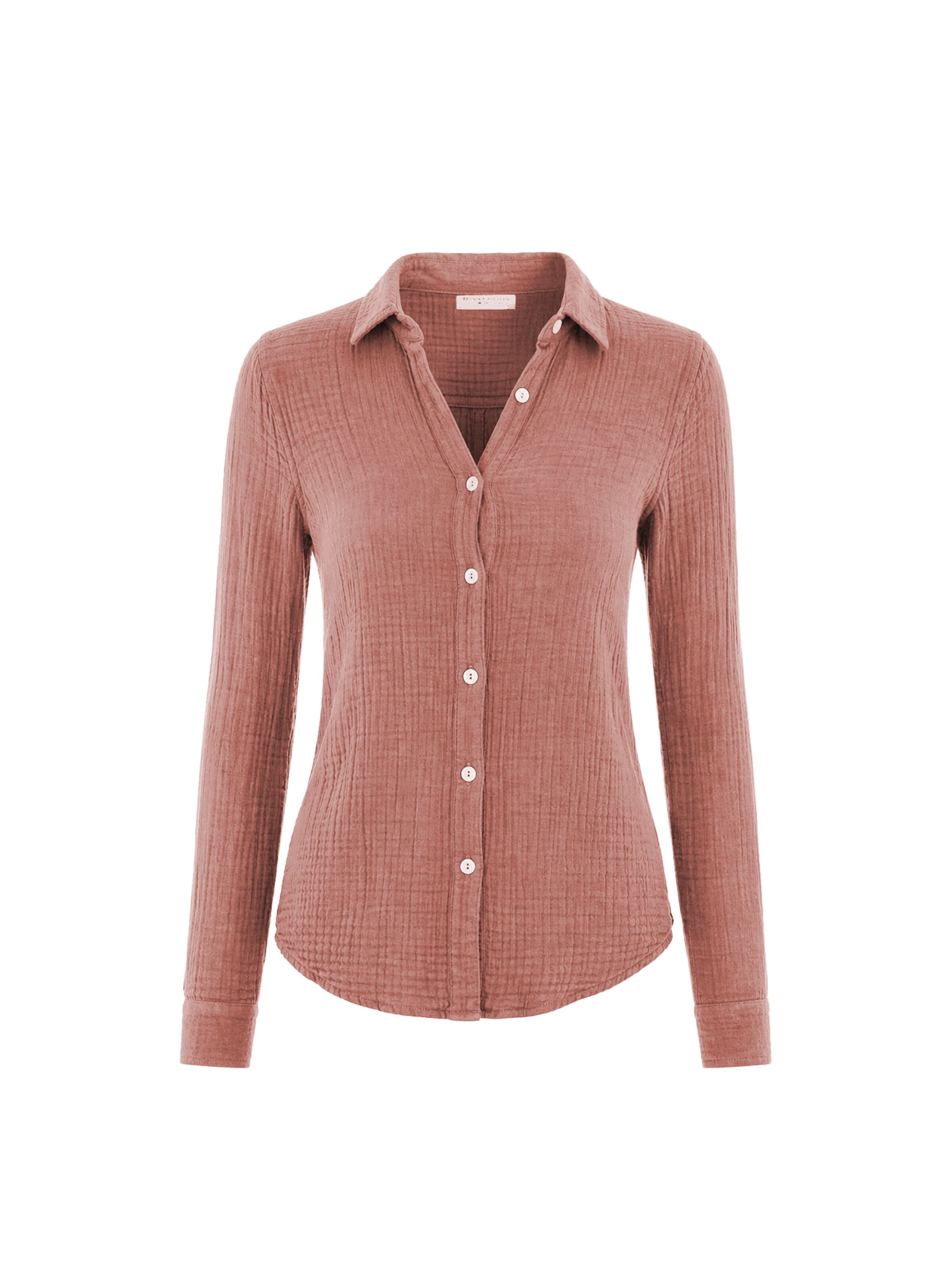 Haris Cotton Bluse‌ in Braun: Vorderseite