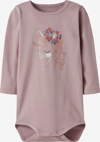 Salopetă/Body 'NBFNICORN' de la NAME IT pe mov: față