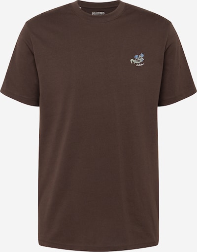 SELECTED HOMME T-Shirt 'GARLAND' en chocolat, Vue avec produit