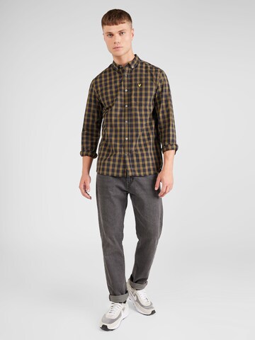 Lyle & Scott Regular fit Overhemd in Bruin