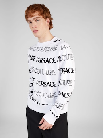 Sweat-shirt Versace Jeans Couture en blanc : devant