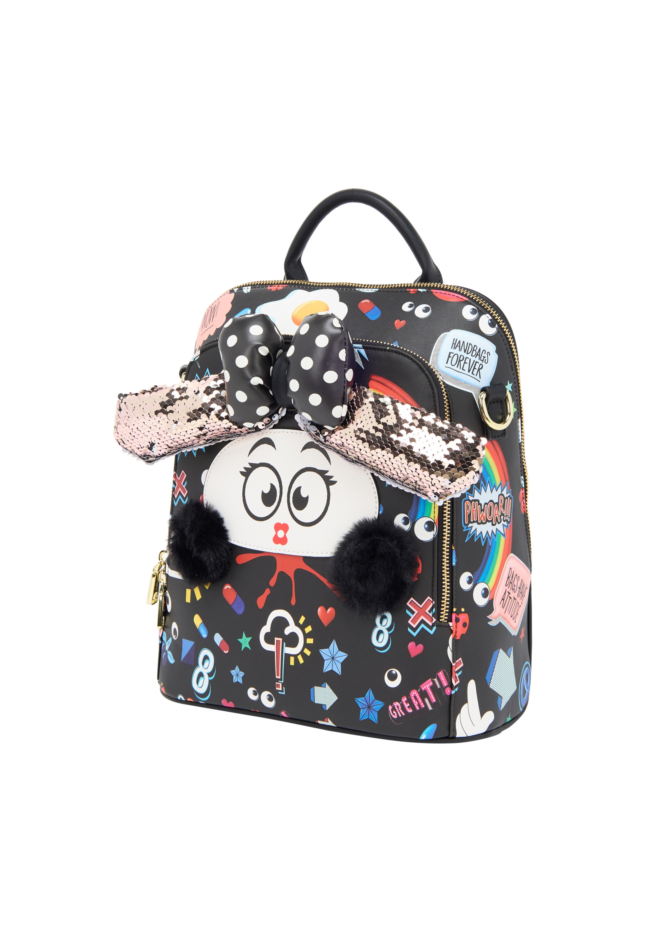 MYMO Batoh 'Pop Eyetheme' – černá