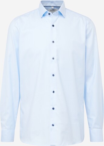 OLYMP Button Up Shirt 'Level 5' in Blue: front