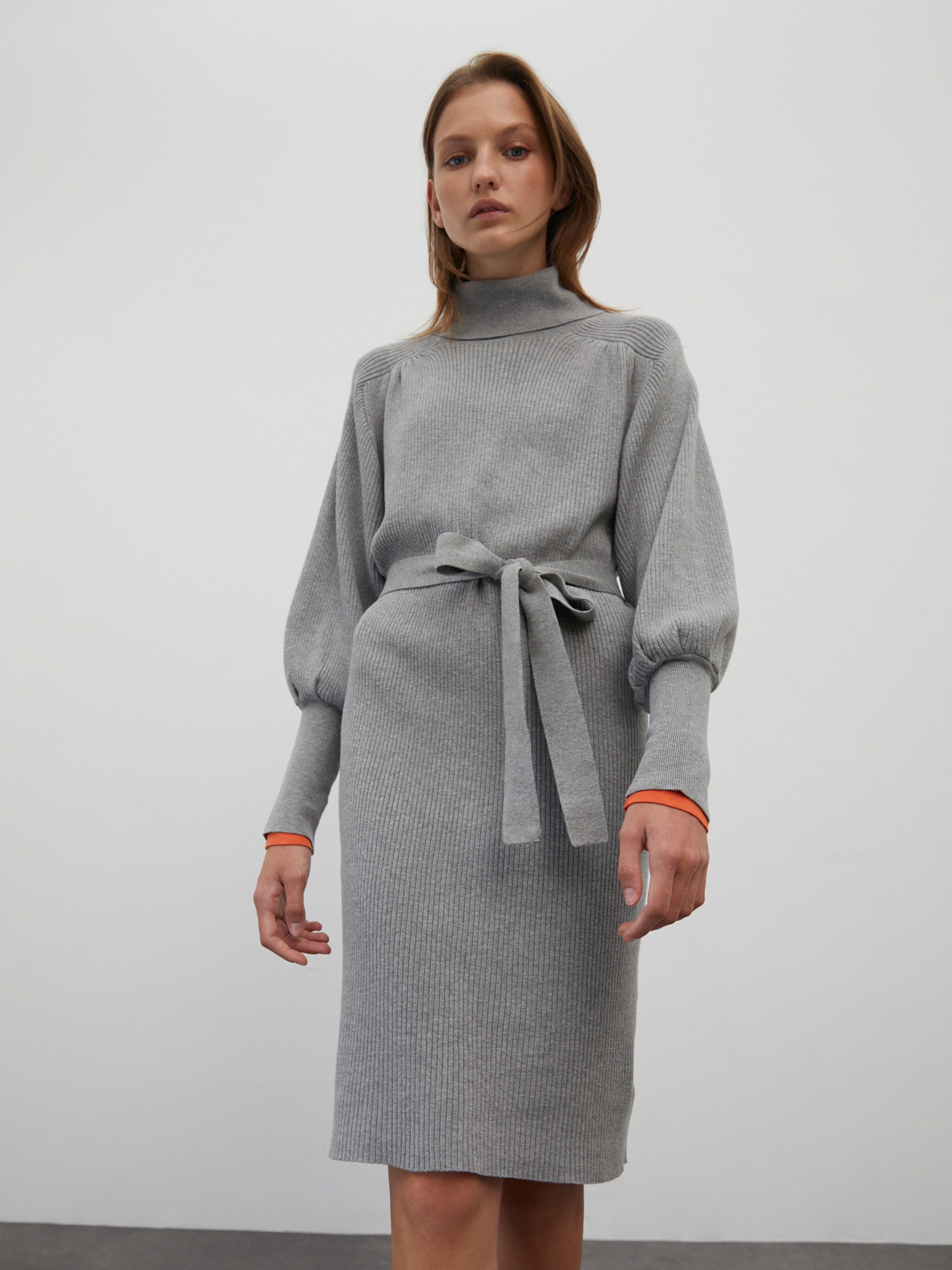EDITED Produkter Strikkjole 'Malene' grå-meleret