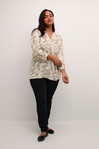 KAFFE CURVE Blouse 'Claira' in Brown