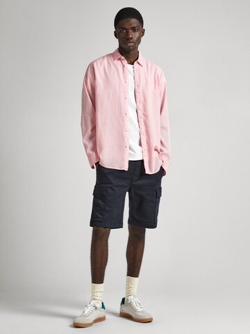 Pepe Jeans Regular Fit Hemd  'PAYTTON' in Pink