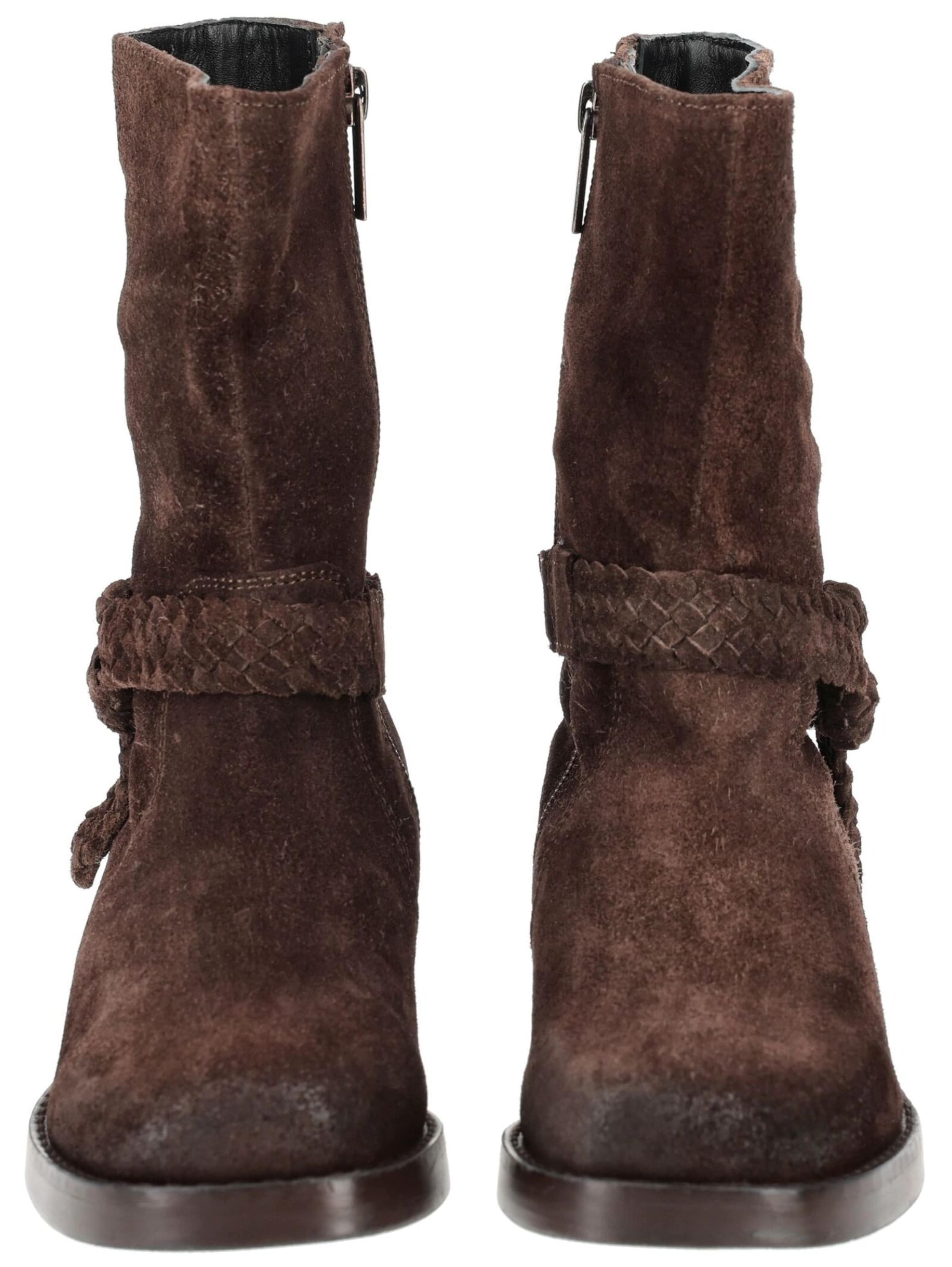Bottines LAZAMANI en marron : devant
