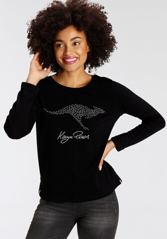 KangaROOS Sweatshirt in Black: front