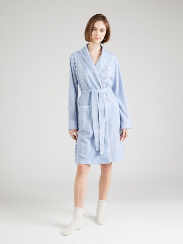 Peignoir long Lauren Ralph Lauren en bleu : devant
