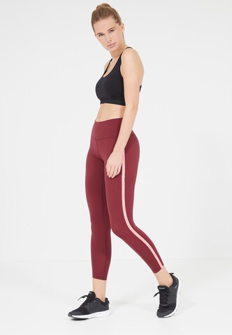 ENDURANCE Skinny Workout Pants 'Sadiya' in Red