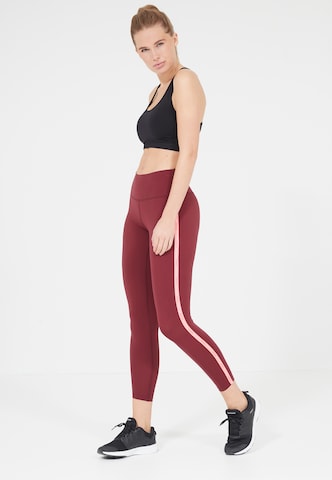 ENDURANCE Skinny Workout Pants 'Sadiya' in Red