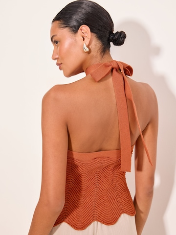 Lipsy - Top de punto en naranja