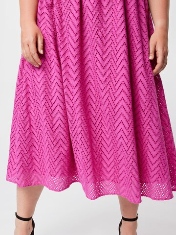 Selected Femme Curve Коктейльное платье 'Kosa' в Ярко-розовый