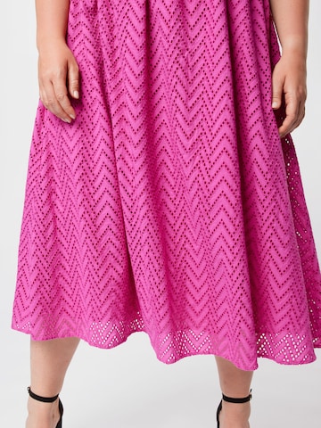Selected Femme Curve Коктейльное платье 'Kosa' в Ярко-розовый