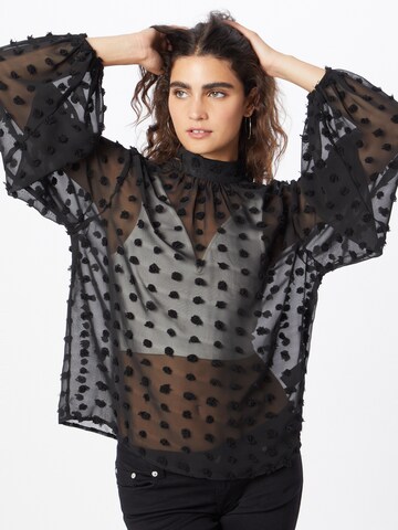 NLY by Nelly - Blusa 'Dobby' en negro: frente