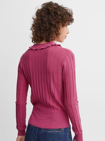 ICHI Gebreid vest 'Fantine' in Roze